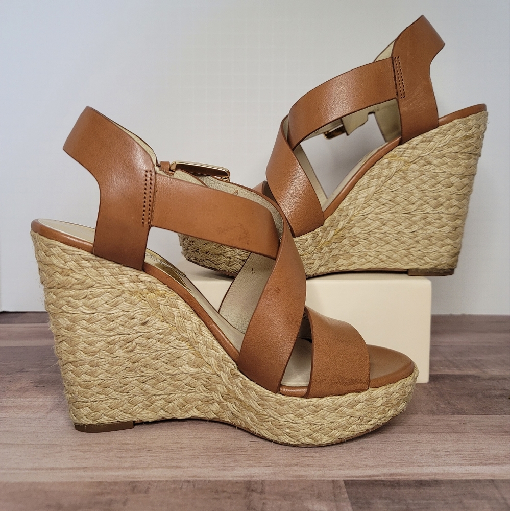 Michael Kors Strappy Wedge Platform Sandals